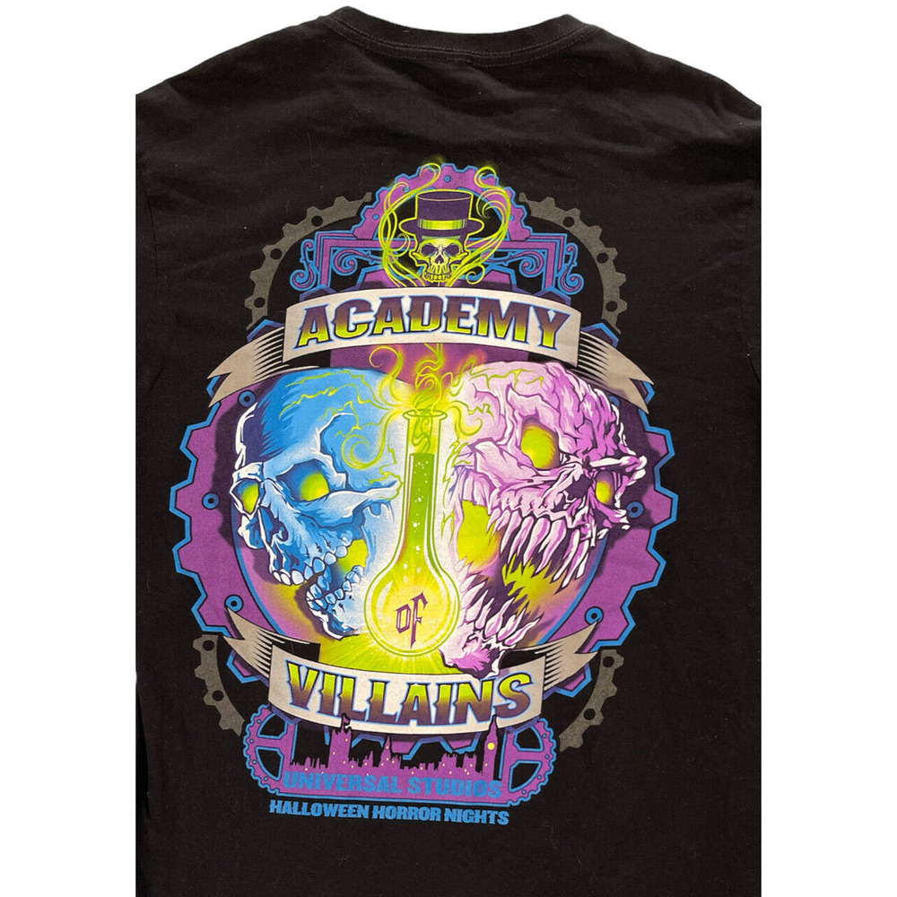 Universal Studios Halloween Horror Nights Academy Of Villains Long Sleeve Sz. M